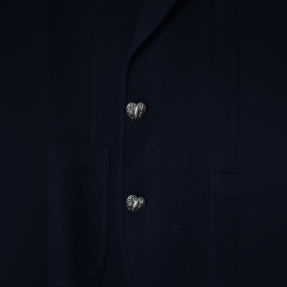 VINTAGE Bristol County Navy Wool Blazer - Picture 4 of 11